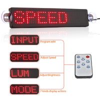 1 x RAW Customer Returns Leadleds 12V Car Programmable LED Message Sign Scrolling Display with Remote Control - RRP €34.8