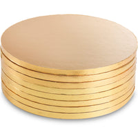 2 x RAW Customer Returns DEAYOU 8pcs Cake Plate Drum 12 Gold Round Cake Plates 13mm Thick Seamless Greaseproof Film Cake Cardboard Circles for Heavy or Multilayer Cakes Pastry Display Smooth - RRP €47.42