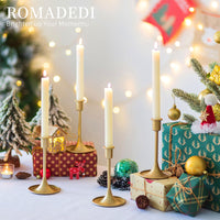 15 x Brand New Romadedi Set of 2 Gold Candle Holders for Christmas, Set of 2 Gold Candle Holders, Metal Candle Holders for Wedding, Table Decoration, Advent Wreath, Living Room, Vintage, Decoration - RRP €226.65