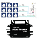 1 x RAW Customer Returns Micro Inverter Grid Tie Inverter Solar Charge Controller Third Generation IP65 Waterproof DC 22-60V AC 90-260V Black 800  - RRP €73.2