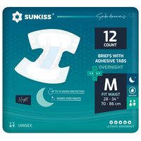 1 x RAW Customer Returns SUNKISS TrustPlus Adult Panty Diapers for Night, Elderly Incontinence Panty Diapers, Men and Women, Odor Control, Unisex, Size M, 12 Units - RRP €27.98