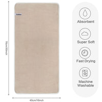 1 x RAW Customer Returns KinHwa Pack of 2 Microfiber Towels, Highly Water-Absorbent Microfiber Towel, Microfiber Bath Towel, Super Soft Shower Towels, Quick-Drying Absorbent, 40cm x 76cm, Light Brown - RRP €18.04