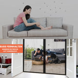 1 x RAW Customer Returns Magnetic Fly Screen for Doors Anti Mosquito Magnets Curtain Anti Mosquito Insects Easy to install for ideal for balcony doors, cellars, terraces Black, 100 240cm  - RRP €21.49