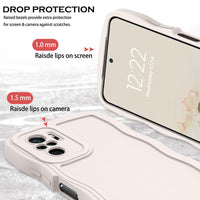 1 x RAW Customer Returns YINLAI Case for Xiaomi Redmi Note 10 4G Note 10S, Wave Shape Soft Silicone Shockproof Bumper Cover Xiaomi Redmi Note 10S - White - RRP €21.6