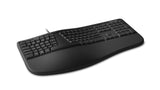 1 x RAW Customer Returns Microsoft Ergonomic Desktop set with mouse and keyboard, German QWERTZ keyboard layout, black, ergonomic, wired  - RRP €77.54