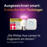 1 x RAW Customer Returns Philips Hue White Color Ambiance E27 LED lamps pack of 2 1100 , TEST WINNER Stiftung Warentest 01 2024 , dimmable LED lamps with 16 million colors, smart light control via voice and app - RRP €79.97