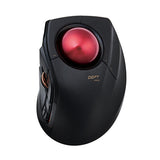 1 x RAW Customer Returns ELECOM DEFT PRO Trackball Mouse, Wired, Wireless, Bluetooth 3 Types Connection, Ergonomic Design, 8 Button Function, Red Ball, Windows11, MacOS M-DPT1MRXBK  - RRP €85.99