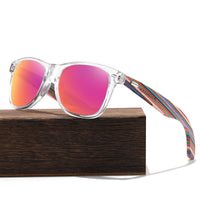 1 x RAW Customer Returns KITHDIA Men and Women Dark Walnut Zebra Wood Temple Sunglasses Polarized S5505 - RRP €19.2