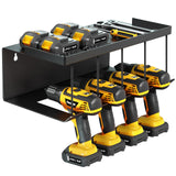 1 x RAW Customer Returns Tool storage wall mount cordless impact drill, 4 slots heavy-duty electric drill wall mount storage rack screwdriver organization tool holder tool rack  - RRP €36.8