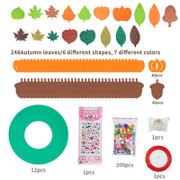 1 x Brand New Goomp Fall and Winter Crafts for Kids, 12 Pieces Fall Wreath Crafts Kids Creative Kit for Kids DIY Craft, Thanksgiving, Christmas - RRP €19.2