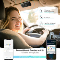 1 x RAW Customer Returns AGPTEK Car Handsfree Bluetooth 5.0 with Built-in Microphone, Clip for GPS, Music, TF Card Slot, Auto Reconnect, Speakerphone, Car, IOS Siri Google Assistant - RRP €26.99