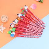 1 x RAW Customer Returns NUOLUX Christmas Pencil with Eraser 24 Pcs Students Pencils for Christmas Gift - RRP €17.48