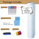 4 x RAW Customer Returns Ezigoo Whiteboard Film - 40 70cm Magnetic Film Self-Adhesive White, Whiteboard Magnetic with 6 Markers, Sponge Magnets and 6 Magnets for Organization at Home, in the Office and at School DIY - RRP €73.4