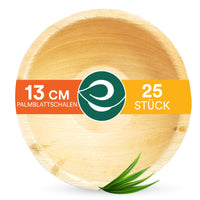 1 x Brand New ECO SOUL 100 Compostable Small 13cm, 240ml Palm Leaf Bowls 25 Pack Disposable Bamboo Style Bowls I Durable, Eco-Friendly, Robust Bowl I Biodegradable Eco Bowls - RRP €13.99