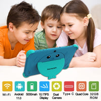 1 x RAW Customer Returns Ascrecem Children s Tablet 10 Inch Android Tablet with WiFi Double Camera IPS Display 2GB 32GB, Learning Children s Tablet from 3-14 Years, Toddler Tablet PC with Child-Safe Case Youtube Google Play Blue  - RRP €93.07