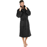 1 x RAW Customer Returns CelinaTex S-XXXL bathrobe hood plain long patch pockets women men unisex warm terry cotton OEKO-TEX Montana - RRP €44.67