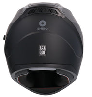 1 x RAW Customer Returns Shiro HEMETS SH-667 Trueno Matte Black Full Face Helmet with Solar Goggles M  - RRP €89.0