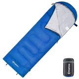 1 x RAW Customer Returns KingCamp Oasis Blanket Sleeping Bags with Headrest for Adults Lightweight 3 Seasons, Blue, 220 75 cm - RRP €36.95