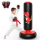 1 x RAW Customer Returns QPAU Punching Bag Children, 122 cm Inflatable Standing Punching Bag for 3-6 Children, Gifts for Boys and Girls, Punching Bag Standing Children s Set for Practice Karate, Taekwondo, MMA - RRP €39.29