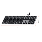 1 x RAW Customer Returns SATECHI Aluminum USB Wired Keyboard with Numeric Keypad For M2 M1 MacBook Pro Air, M2 M1 iPad Pro Air, M2 Mac Mini, iMac M1 US English Layout, Space Gray  - RRP €59.99