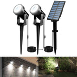 1 x RAW Customer Returns T-SUNUS Outdoor Solar Lights, 2 in 1 Decorative Solar Garden Spotlights 2 Modes Warm White Waterproof IP65 Swimming Pool and Camping Lawn Pool - RRP €22.8