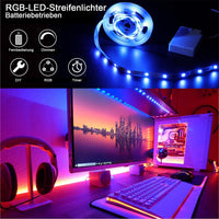 1 x RAW Customer Returns BestLuz LED Strip Battery Operated with Timer, 2M RGB DIY LED Strip with Remote Control for Bedroom, TV, Party, Skateboard, Piano, Closet, Decor - RRP €14.11