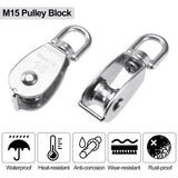 4 x Brand New Kleagary 20pcs Stainless Steel Single Pulley Block M15 Steel Wire Rope Crane Pulley Block Small Pulley Lifting Pulley - RRP €96.0