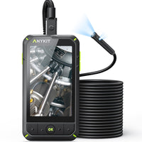 1 x RAW Customer Returns Dual lens endoscope camera with light, Anykit 7.9mm inspection camera with 4 IPS screen, sewer camera with 8 1 adjustable LEDs, IP67 waterproof snake camera, 5M semi-rigid cable, 32GB card - RRP €100.84