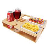 2 x RAW Customer Returns ShnminEU Couchbar Snackbox, Sofa Organizer on the Side Table Coffee Table with 2X Snack Bowl and Bottle Holder with Couch Bar with Cup Holder - Snackbox Couch Organizer Sofa Storage Tray - RRP €40.32