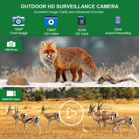 1 x RAW Customer Returns flintronic wildlife camera, 1080HD 16MP wildlife camera with 2.0 LCD screen, 0.8s fast trigger night vision motion detector, with 39 illuminated infrared LEDs, 90 detection angle, with 32G memory card, IP66 - RRP €29.23