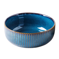 1 x RAW Customer Returns CSYY Ceramic Salad Bowl, 1800ML Large Porcelain Salad Bowl or Soup Bowl 21cm, Blue - RRP €28.99