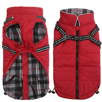 1 x Brand New MOREZI Winter Dog Jacket, Waterproof Outer Layer, Fleece Lining, Back Zipper Design, with Reflective Strips and Straps, Suitable for Small and Medium Dogs-Red-XL - RRP €31.46