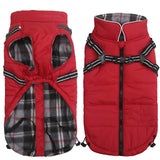 1 x Brand New MOREZI Winter Dog Jacket, Waterproof Outer Layer, Fleece Lining, with Reflective Stripe Straps, Suitable for Small to Medium Dogs-Red-XL - RRP €28.51