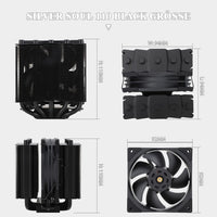 1 x RAW Customer Returns Thermalright Silver Soul 110 BLACK Dual Tower CPU air cooler, 5x6mm heatpipes, 110mm height, TL-B9B PWM fan, aluminum heatsink cover, AGHP technology, AMD AM4 AM5 Intel 1700 1150 1151 1200 2011 - RRP €28.63