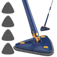 1 x RAW Customer Returns Mop Set 360 Rotating Adjustable Cleaning Mop with 4 Replacement Heads Microfibre Mop Set, With Wringing Telescopic Spin for Floor, Hardwood, Window, Floor, Wall, Tile Hardwood - RRP €31.49