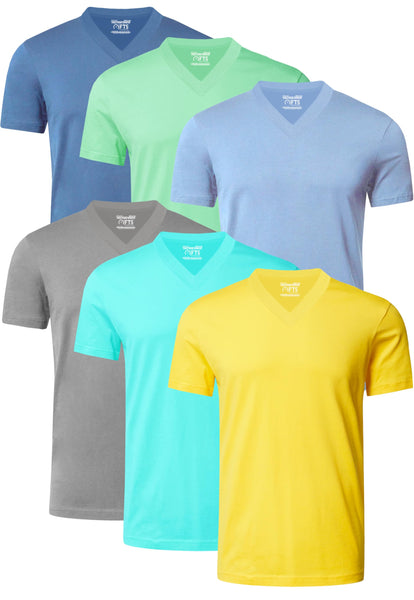 1 x RAW Customer Returns FULL TIME SPORTS Men s T-Shirt V-Cut 6 Pack Assorted T-Shirts FTS-639-SUMMER-2-L - RRP €44.4