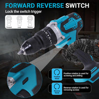 1 x RAW Customer Returns JUDANNA Cordless Drill Driver for Makita 18V without battery, without charger , Brushless Drill Driver Cordless Screwdriver Set with 28 Electric Drills, 120Nm Torque Max, 13mm Drill Chuck, 2-Speed - RRP €42.35