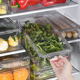 1 x RAW Customer Returns Hossejoy Refrigerator Organizer Set of 3, High-Quality Refrigerator Storage Box with Lid, Transparent Cabinet Drawer Organizer, Ideal for Kitchens, Refrigerators, Cabinets - RRP €16.13