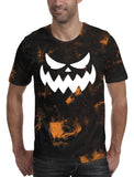 1 x Brand New Halloween Shirt Men Pumpkin Smiling Graphic T-Shirt Men Carnival Casual Tees TD Brown, XX-Large  - RRP €18.14