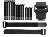 1 x RAW Customer Returns Hazarox 35 pieces 5 lengths up to 40 cm with buckle Velcro cable ties Resealable, up to 2.5 cm wide made of black nylon Velcro fastener Velcro tape - RRP €8.26