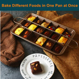 1 x RAW Customer Returns Ideal Swan Brownie Baking Pan Baking Tray Brownie Tray Cake Pan with Dividers Size 31 20 4.9cm - RRP €17.48