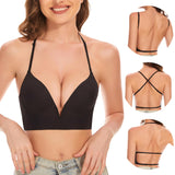 1 x RAW Customer Returns Zekeylin Bra Backless Bra for Deep Back Neckline Seamless Underwire Bra for Backless Dress Invisible Deep Cut Bras, Convertible Bras with Deep Back for Women Black, XL  - RRP €33.26