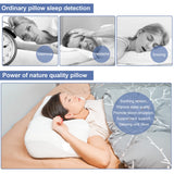 1 x RAW Customer Returns Elviros orthopedic pillow made of memory foam, neck support pillow, neck pain pillow, stomach sleeper pillow, ergonomic anti-snoring pillow, sleeping pillow for side sleepers, white, s - RRP €35.89