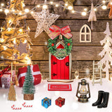 1 x Brand New Udbrud gnome door accessories Christmas set, 13 pieces gnome door Nissedor with accessories gnome house Christmas decorations Christmas decorations with Christmas tree fence for children gifts - RRP €6.11