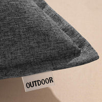 1 x RAW Customer Returns MIULEE Outdoor Cushion Weatherproof Cushion Cover Waterproof Decorative Cushion Covers Linen Look Sofa Cushion Decorative Cushion for Garden Sofa Couch Living Room Bedroom Set of 2 50 x 50 cm Dark Grey - RRP €23.1