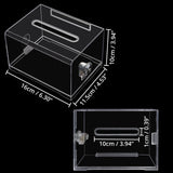 1 x RAW Customer Returns Belle Vous Pack of 2 Lockable Plastic Cash Boxes 11.5 x 16 x 10cm - Clear Lockable Box for Comments, Ballots, Donations, Key Drop, Business Cards as Ticket Container - RRP €33.99