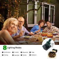 1 x RAW Customer Returns Christmas Lights 35M 320 LEDs Christmas Lights for Indoor Outdoor, Memory Function with 8 Modes Extendable String Light Decoration for Trees, Home, Halloween, Party, Wedding - Warm White - RRP €26.18