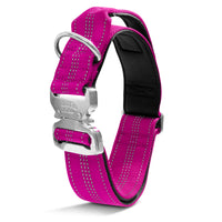 5 x Brand New Black Rhino - Tactical Dog Collar, Ultra Soft Neoprene Padded for Medium and Large Dogs Heavy Duty Metal Buckle Padded Handle for Dog Training XL, Pink  - RRP €102.0