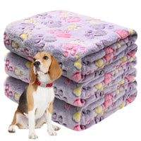 1 x Brand New Awaytail 1 pack of 3 dog blankets, dog fleece blanket for medium dogs, cat blanket, pet blanket, washable, purple, 80 x 60 cm - RRP €18.14