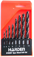 5 x Brand New HARDEN 8-Piece 3-10mm Wood Drill Bit Set with Round Shank HAR 610287  - RRP €46.0